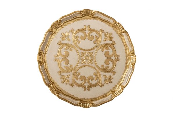 Fiorentino Sottopiatto Bianco e oro