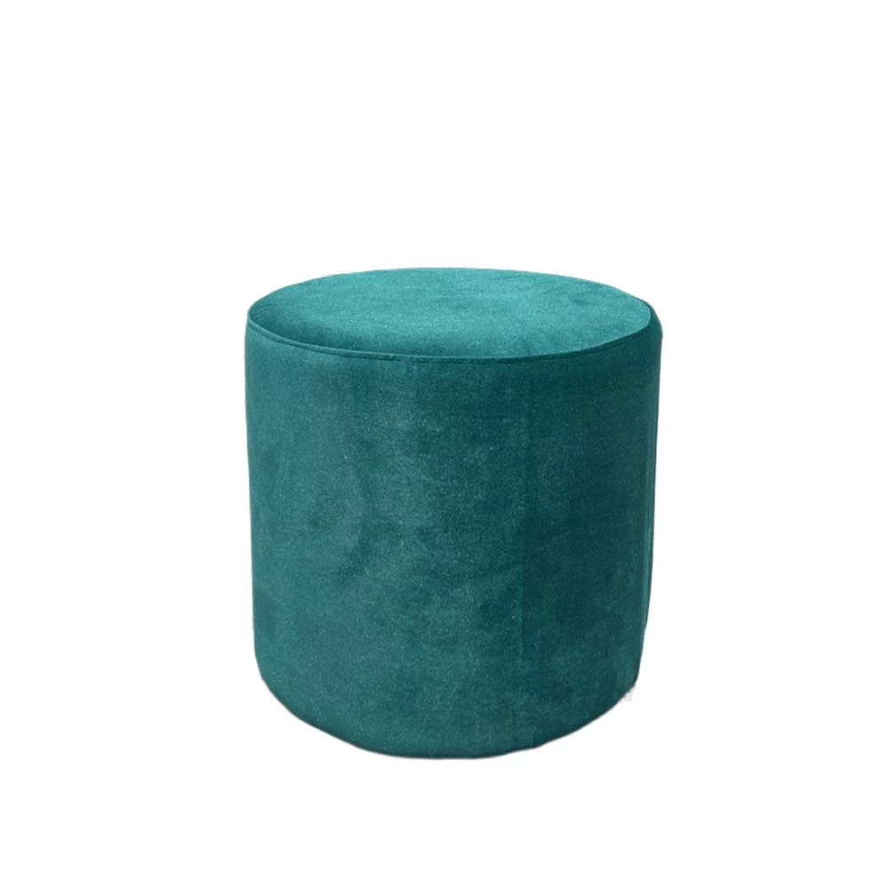 Dark green cover - Macaron Round Pouf 45 cm