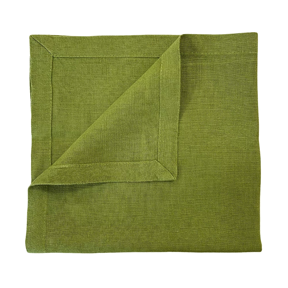 100% linen olive green napkin 45x45 cm
