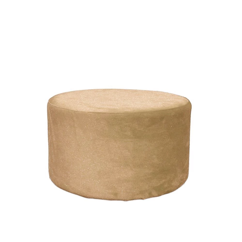 Cover Vellutino Cammello - Macaron Pouf Tondo 60 cm